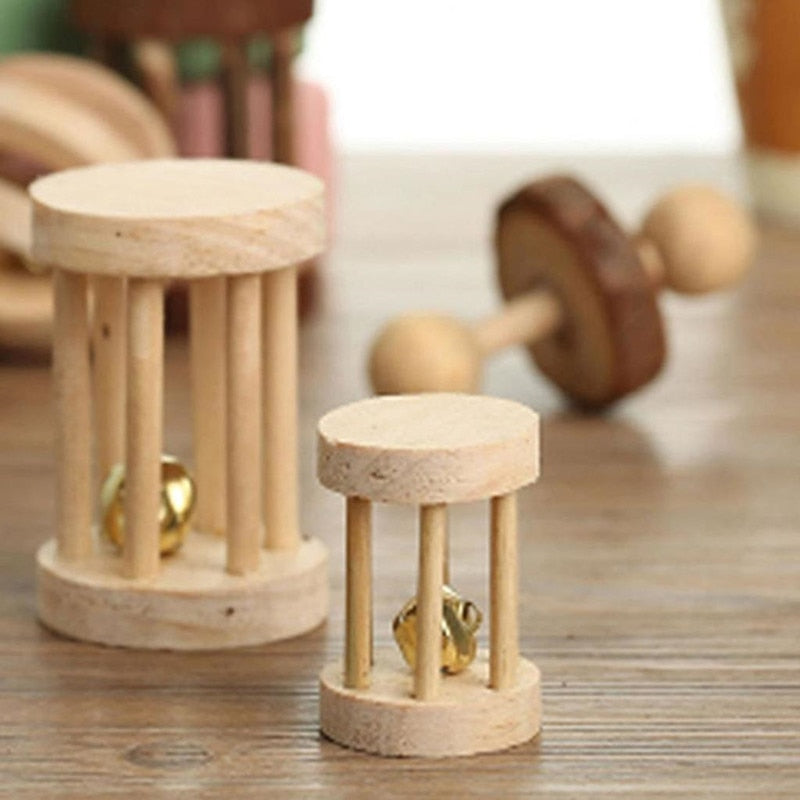 Natural Wooden Pine Rat Toys
